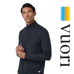 NWT | VUORI | Ponto Half Zip Mock Neck| V2039 | XL | Ink Heather